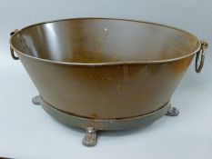 An iron planter.