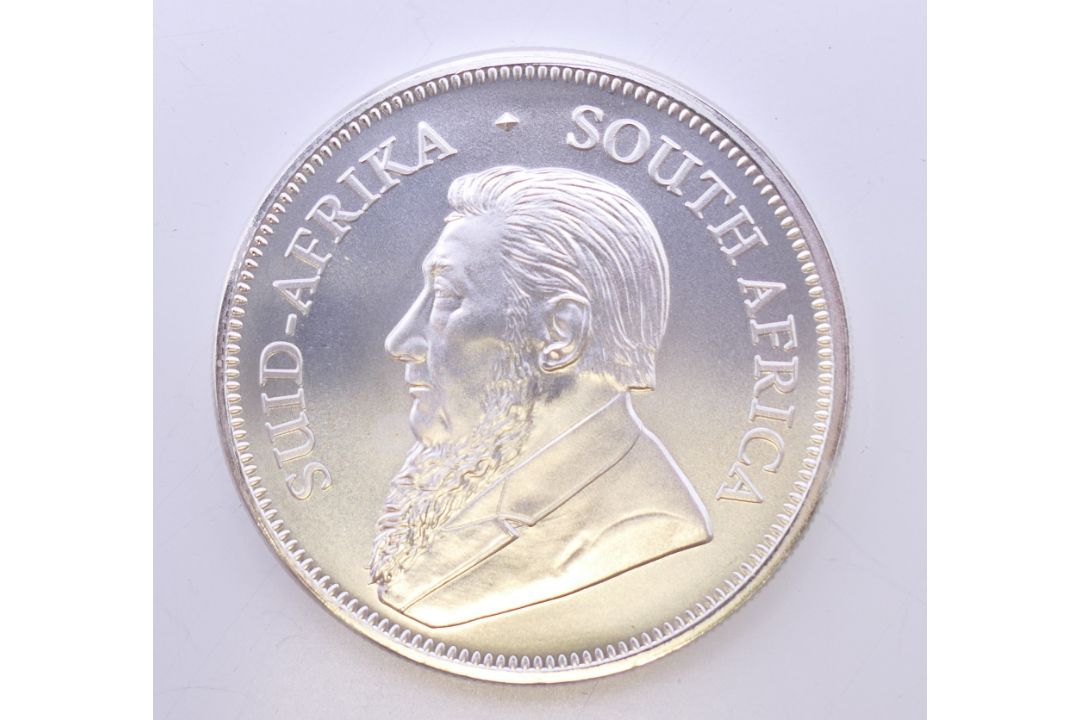 A 1 ounce fine silver krugerrand coin. - Image 1 of 2