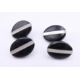 A pair of oval shaped cufflinks. 1.5 x 1 cm. - Image 1 of 2
