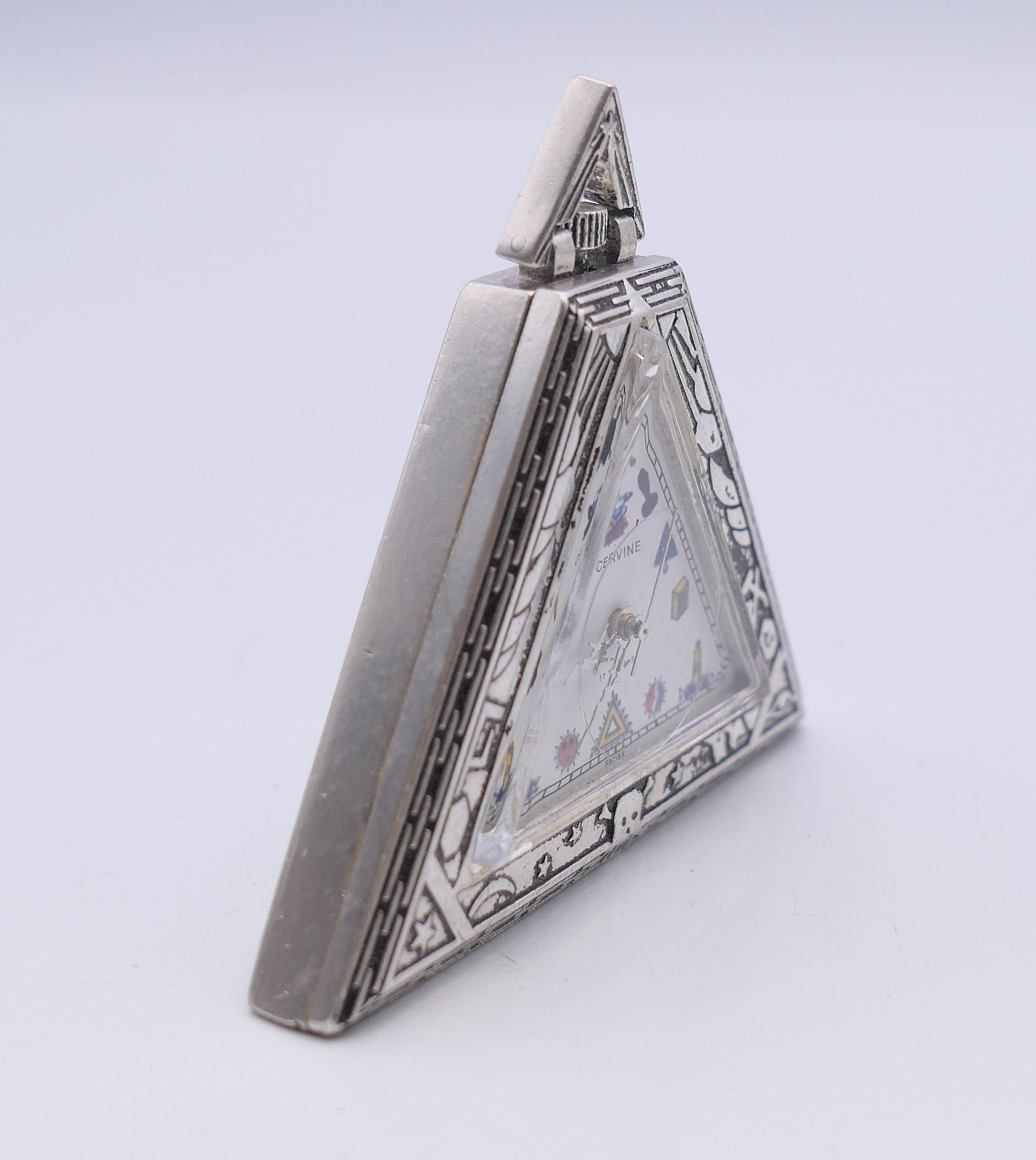 A Masonic type watch. 5 cm high. - Image 2 of 3