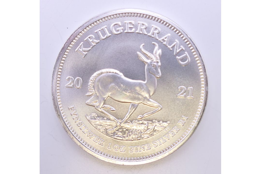 A 1 ounce fine silver krugerrand coin. - Image 2 of 2