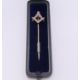 A Victorian Masonic rose cut diamond stick pin, boxed. 1.5 cm wide. - Image 1 of 9