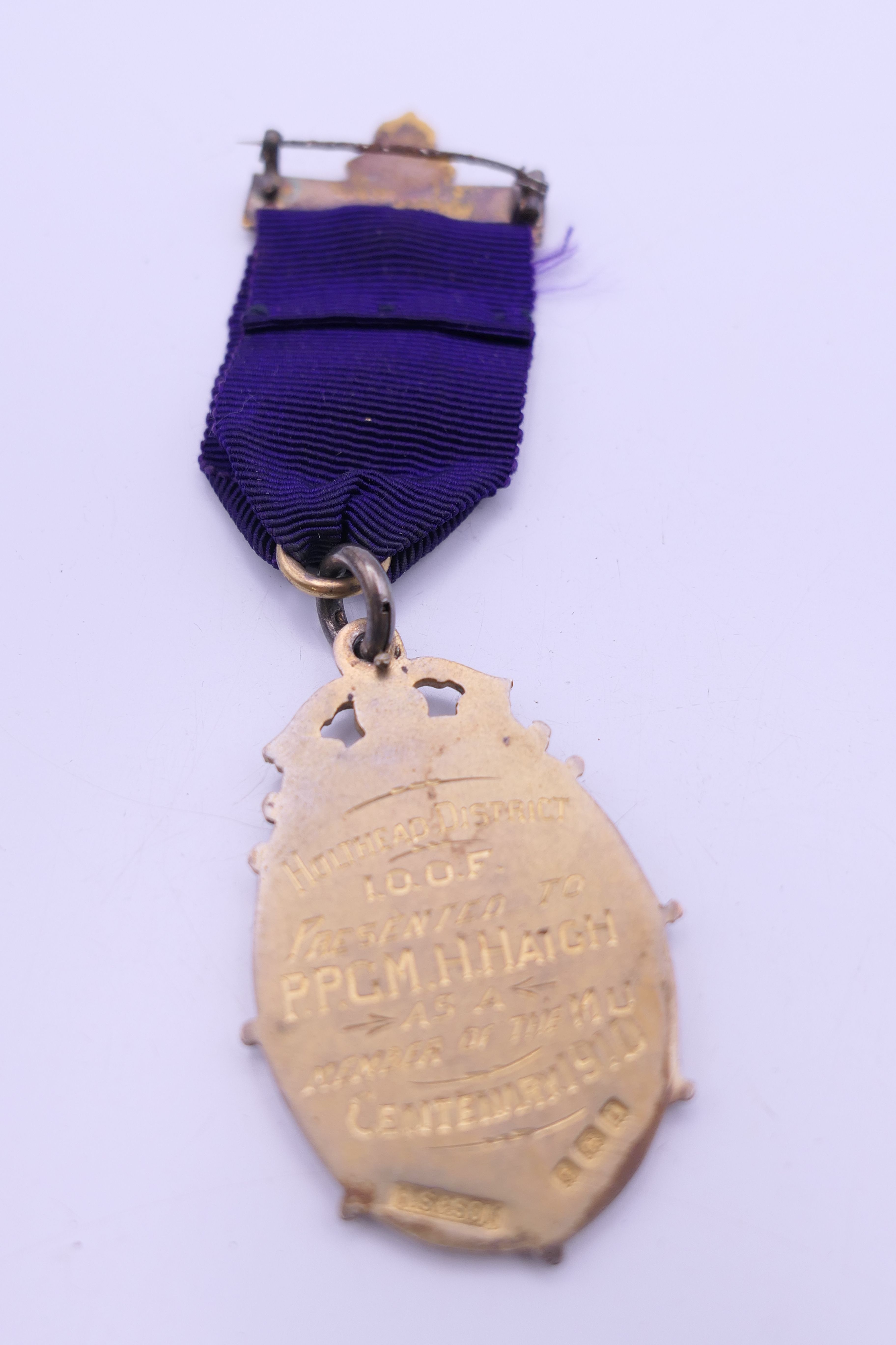 A boxed silver gilt and enamel Independent Order of Oddfellows Manchester Unity medal. - Image 6 of 11