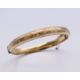 A 1/5th 9 ct rolled gold bangle form bracelet. 6.5 cm wide. 11 grammes total weight. - Image 7 of 8