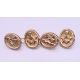 A vintage pair of Masonic rose gold backed cufflinks, boxed. 6.2 grammes total weight. - Image 3 of 5
