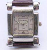 An Emporio Armani gentlemen's wristwatch. 3.5 cm wide.