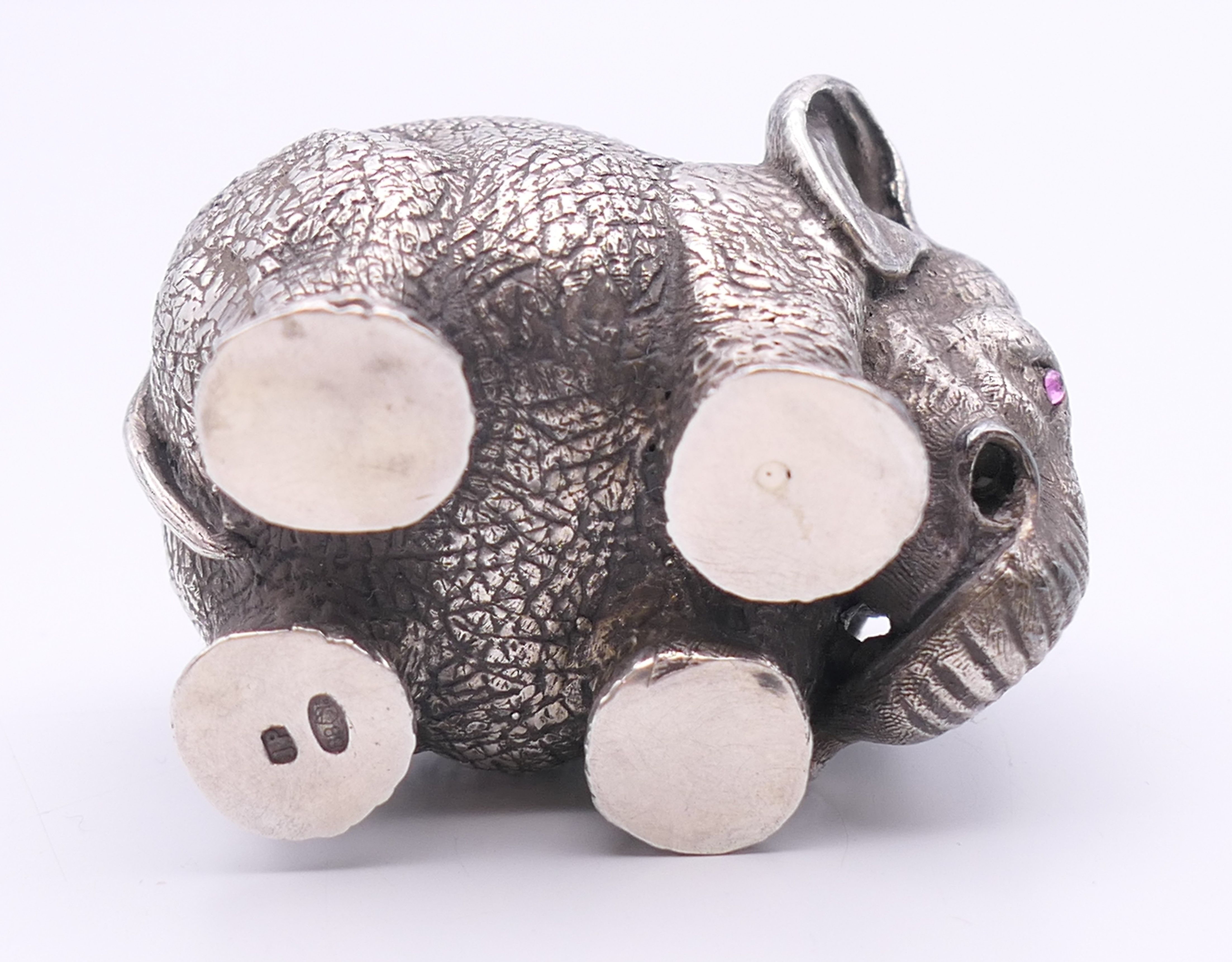 A small salt formed as an elephant, bearing Russian marks. 4.5 cm long. - Image 7 of 13