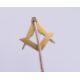 A Victorian Masonic rose cut diamond stick pin, boxed. 1.5 cm wide. - Image 6 of 9