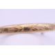 A 1/5th 9 ct rolled gold bangle form bracelet. 6.5 cm wide. 11 grammes total weight. - Image 8 of 8