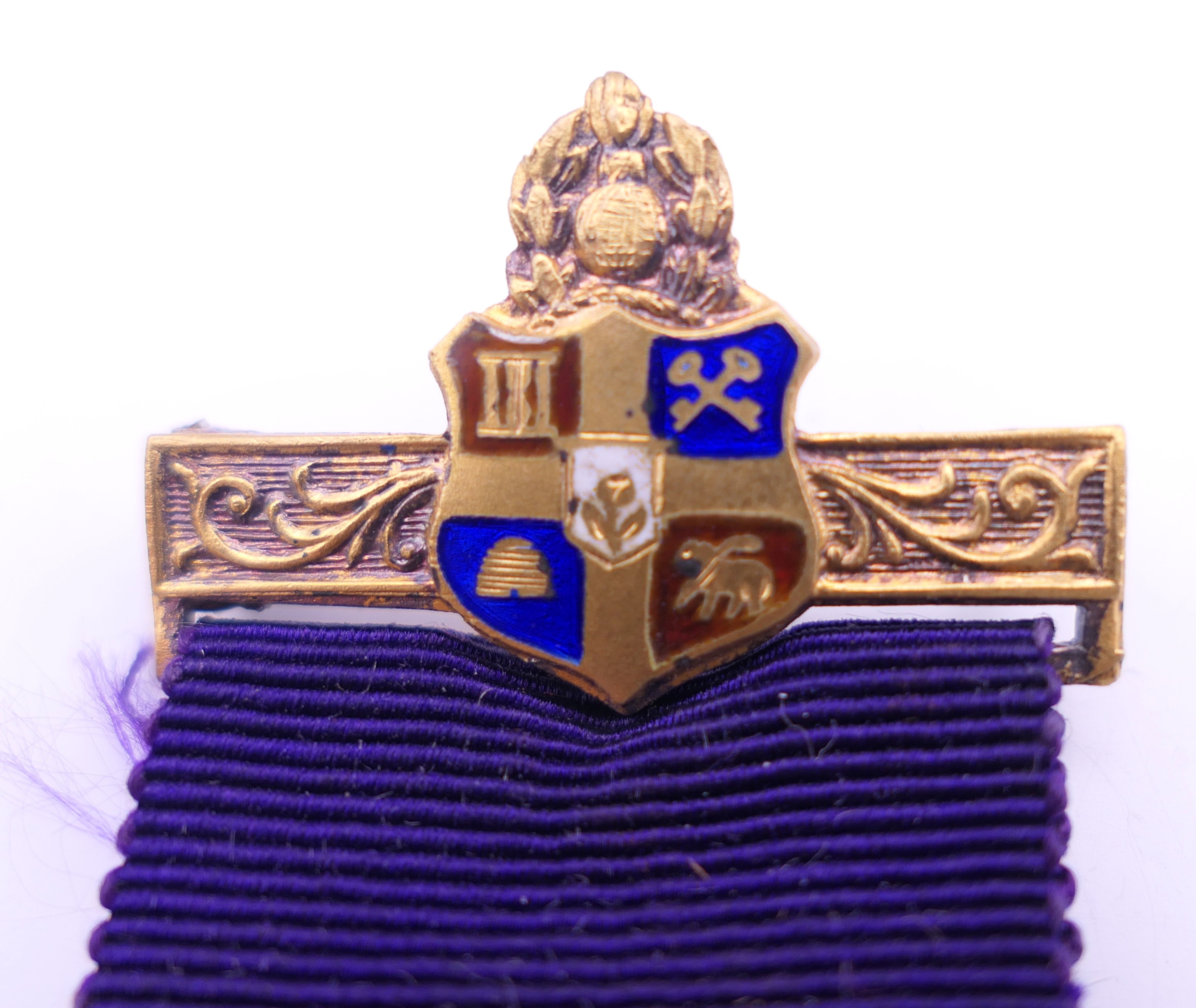 A boxed silver gilt and enamel Independent Order of Oddfellows Manchester Unity medal. - Image 5 of 11