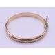 A 1/5th 9 ct rolled gold bangle form bracelet. 6.5 cm wide. 11 grammes total weight. - Image 2 of 8