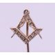 A Victorian Masonic rose cut diamond stick pin, boxed. 1.5 cm wide. - Image 3 of 9