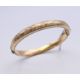 A 1/5th 9 ct rolled gold bangle form bracelet. 6.5 cm wide. 11 grammes total weight. - Image 6 of 8
