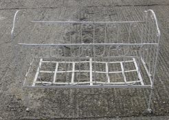 A Victorian iron folding cot. 105 cm long.