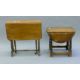 A Victorian mahogany Sutherland table and a 20th century oak drop leaf coffee table. - Image 1 of 7
