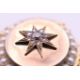 A Victorian unmarked gold seed pearl and diamond set pendant/brooch. 3.5 cm diameter. 13. - Image 6 of 6