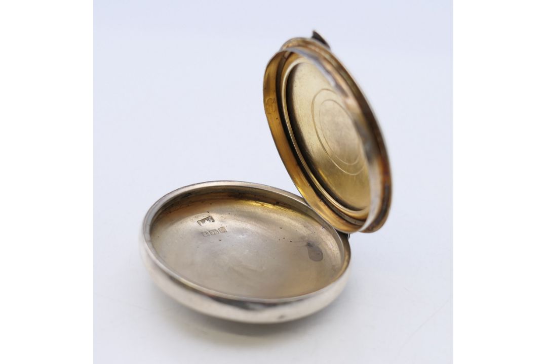 An silver and enamel decorated pill box, hallmarked for Birmingham 1910, - Image 2 of 5