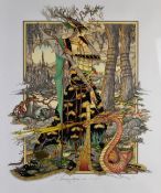 Graham Illingworth signed limited edition (113/295) silk screen print Cementing An Alliance, 58 x