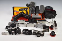 Fourteen miniature or spy cameras to include Minolta 110 zoom SLR,  Mamiya 16 automatic Minolta 16