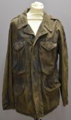 Band of Brothers TV or movie costume jacket, marked to inside of collar Hashey (played by Mark