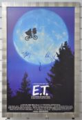 Autographed E.T the Extra Terrestrial film or movie poster, signed by Stephen Spielberg, Henry