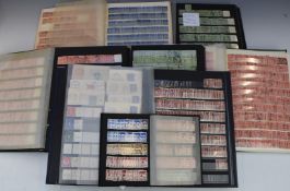 Seven stockbooks containing a very large accumulation of GB stamps mainly George V, also perfins and