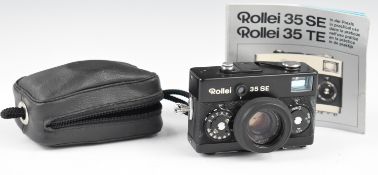 Rollei 35SE 35mm camera, in original pouch with instruction manual