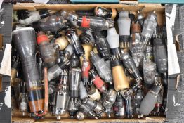 Large collection of vintage electronic valves to include Osram DH30, Cossor 185BT, Marconi HL210,