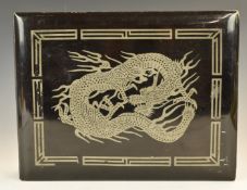 Japanese lacquer postcard album containing seventy two cards including Nagasaki, bamboo forest,