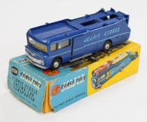 Corgi Major Toys diecast model Ecurie Ecosse Racing Car Transporter with blue body, lemon interior