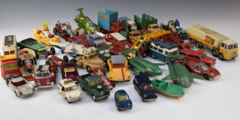 Forty Dinky and Corgi diecast model vehicles to include UFO Interceptor, Humber Hawk, Lunar Roving