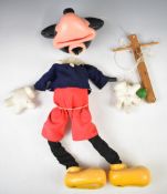 Mickey Mouse large scale shop display marionette puppet, 73cm tall.