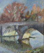 Sonia Mervyn (1893-1977) oil on canvas 'Iford Footbridge', Bradford-on-Avon near Bath, signed