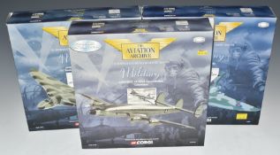 Three Corgi The Aviation Archive 1:144 scale diecast model aircraft comprising Avro Vulca B.2 '