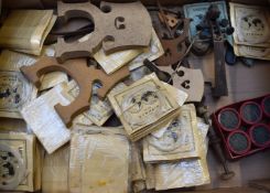 A collection of violin / viola, cello and double bass parts and accessories, including bridges,