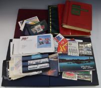 GB, Commonwealth and world stamps collection in six albums including modern mint GB and a shoebox of