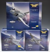 Three Corgi The Aviation Archive Jet Fighter Power 1:72 scale diecast model aircraft comprising EE