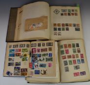 GB and world stamp collection in three albums from early issues to Queen Elizabeth II