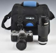 Canon AE-1 35mm SLR camera with 35-70mm 1:4 and Sigma 1:4-5 f=75-250mm lenses