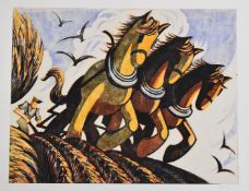 Sybil Andrews (1898-1992) limited edition (37/850) print 'Tillers of The Soil' (1934), with Bookroom