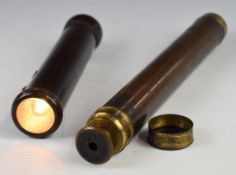 'Magnet' Bakelite torch and a brass four draw telescope, the cap marked The Boys' Friend Giant