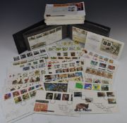 GB first day covers, loose and in albums, including high values