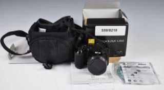 Nikon Coolpix L810 digital camera, in original box with leads, manuals etc