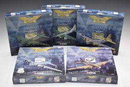 Five Corgi The Aviation Archive Military 1:144 scale diecast model aircraft to include Boeing B-17