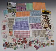 GB Queen Elizabeth II postage stamps, mint, in sheets, part sheets and booklets (mostly Machins),