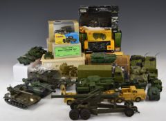 A collection of Corgi, Dinky, Britains, Oxford Diecasts, Solido and similar diecast model military