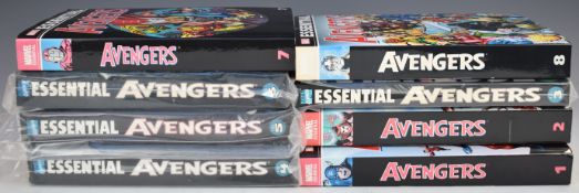 Avengers The Essential Collection volumes 1-8 by Marvel Comics.