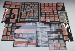 Early stamps from Japan on stock pages and stock cards including blocks