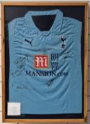 Tottenham Hotspur football shirt signed by six players including Pat Jennings, John Pratt, Ralf