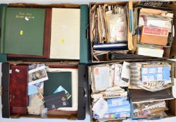 A very large quantity of GB and word stamps, mint and used, in boxes, envelopes, albums, folders,